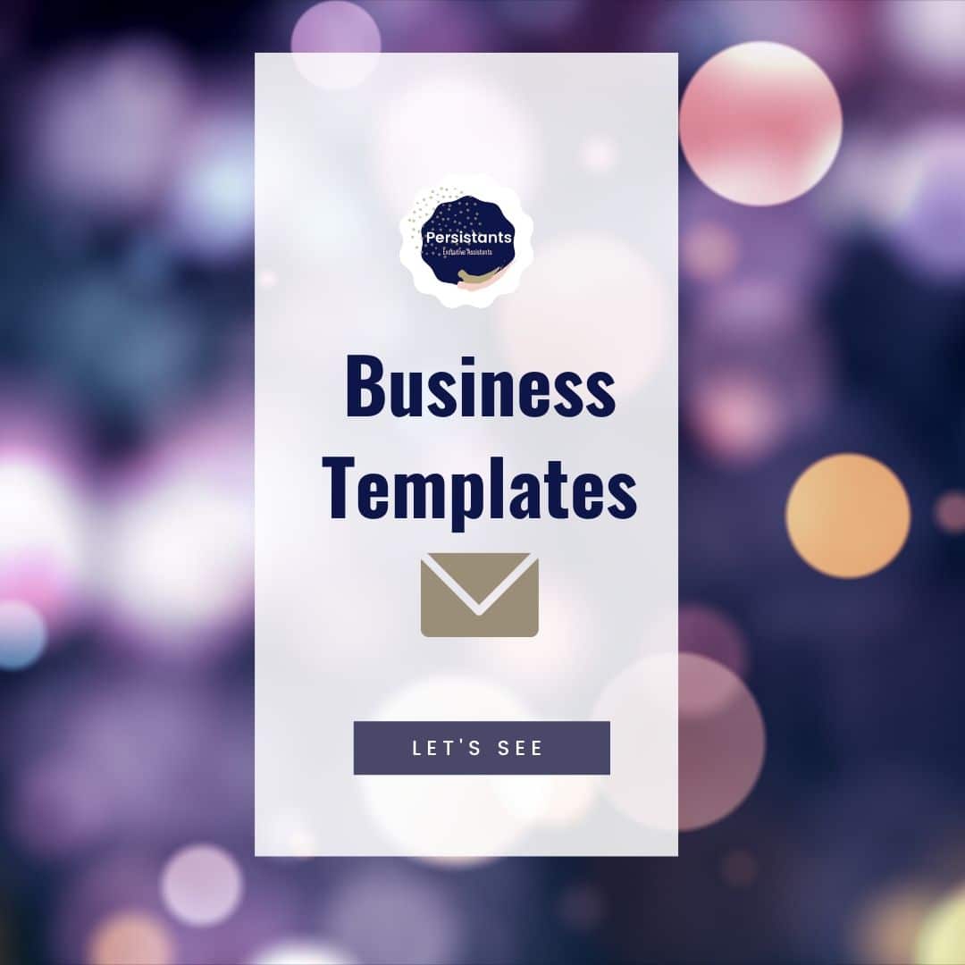 Business Templates Persistants