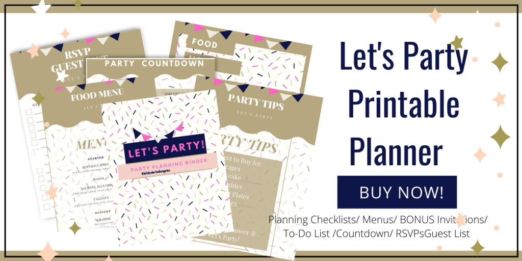 Let's Party Printable Planner