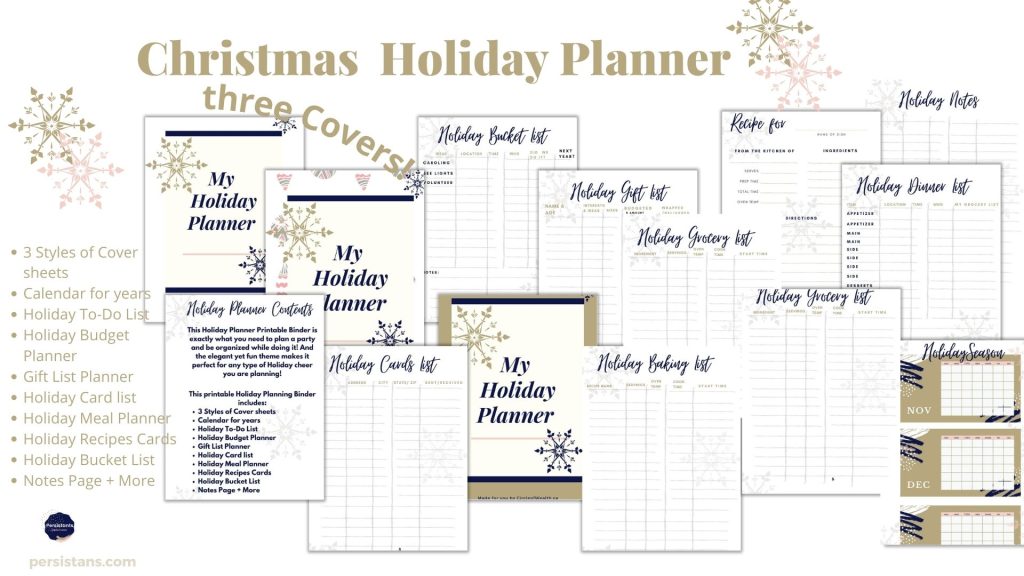 Snowflakes Christmas Holiday Planner Showcase