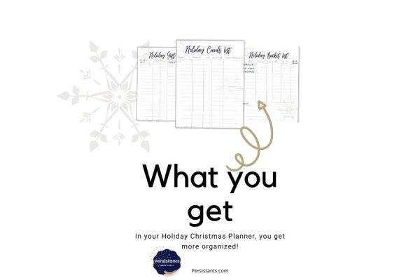 what you get inside the Holiday Planner Persistants