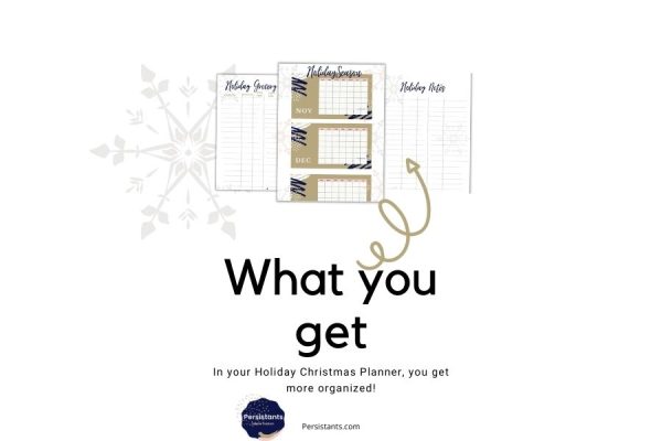 What you get inside the Persistants Christmas Holiday planner... ORganized for the Season!