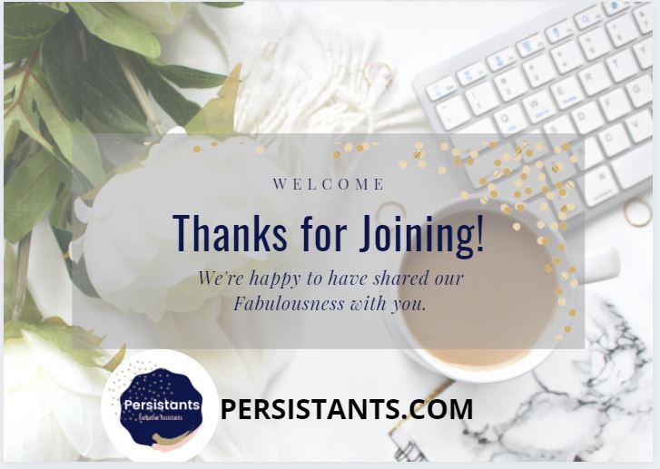 thanks for Joining us at persistants.com