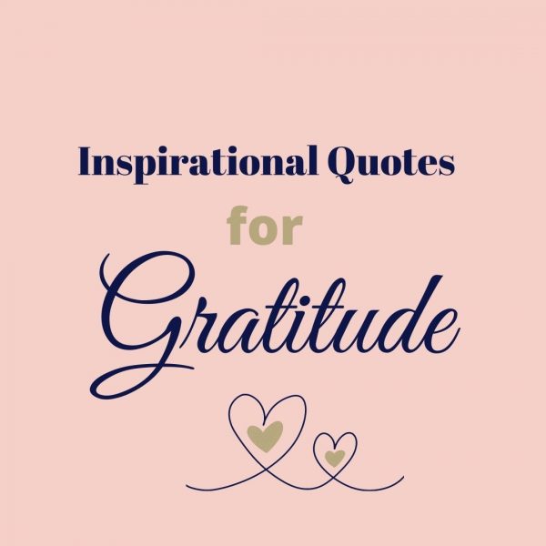Inspirational Quotes for Gratitude Collection in blush pink