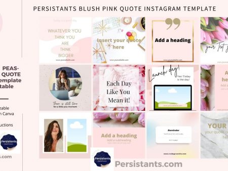 PEAS Blush PINK INSTAGRAM QUotes Editable in Cava Templates Pink and Cream Showcase (1)