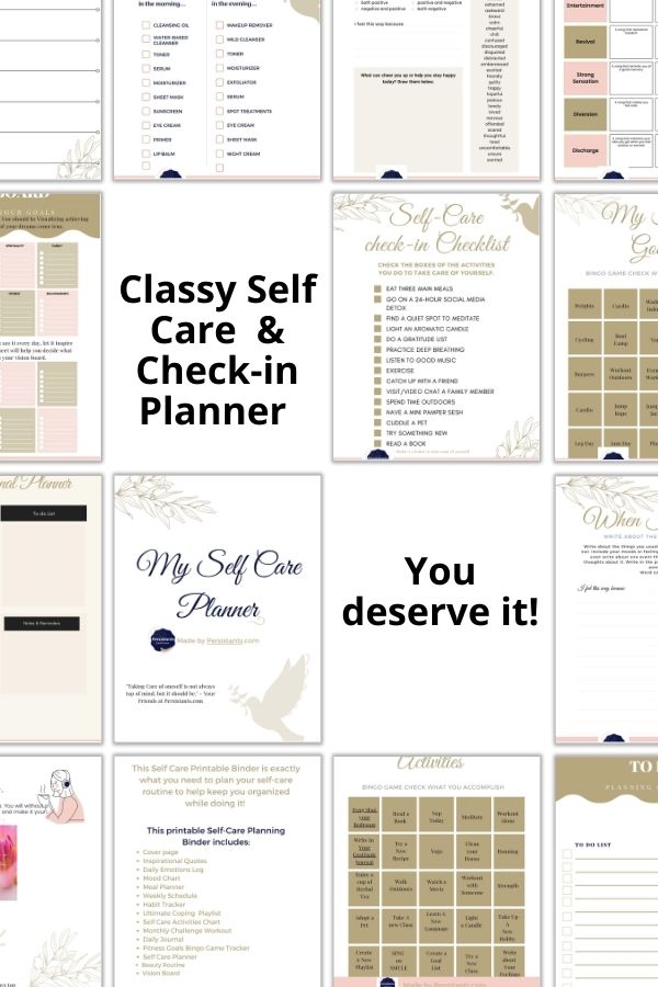 Persistants Self Care Planner