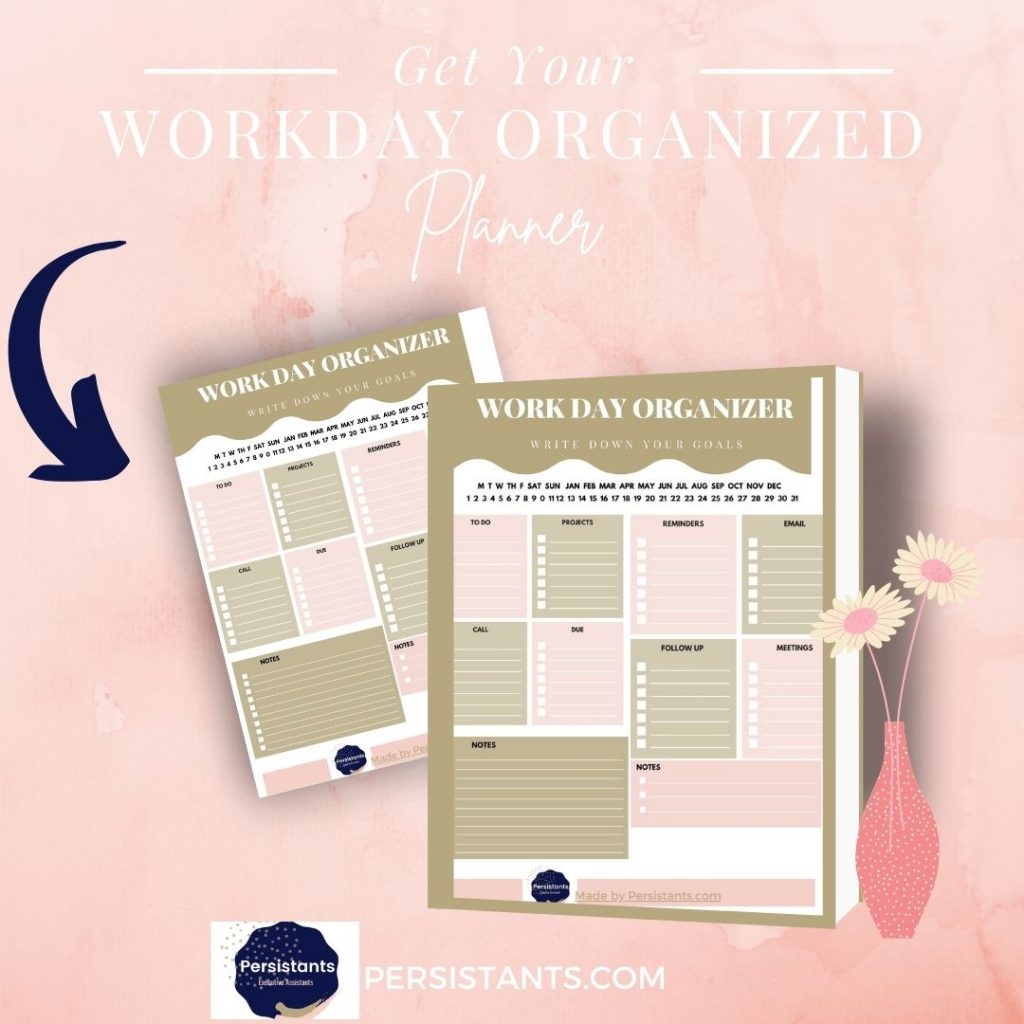 workday organized planner