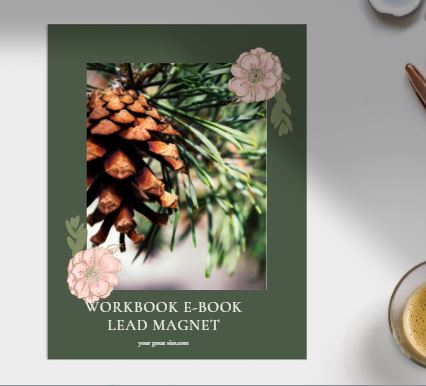 Capture of PineCones & Moss Green Cover Lead Magnet Ebook