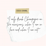 COCO Chanel Quotes Collection blush pink
