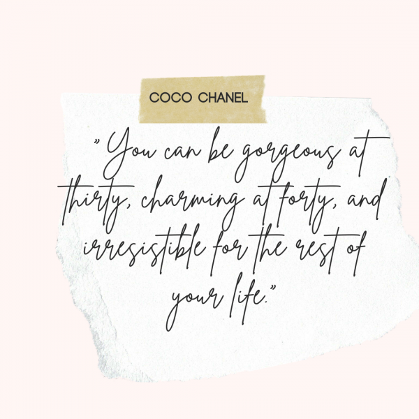 PEAS CocoChanel Quotes Pink & White COllection you love but once..