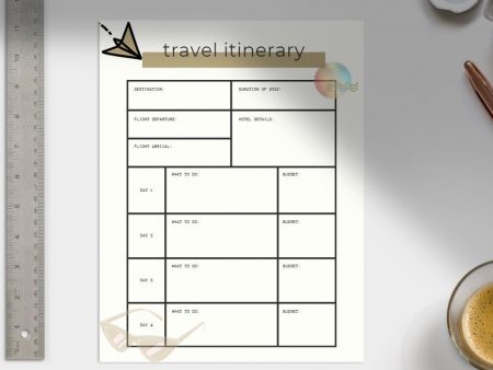 Persistants showcase image of thetravel planner/itinerary template