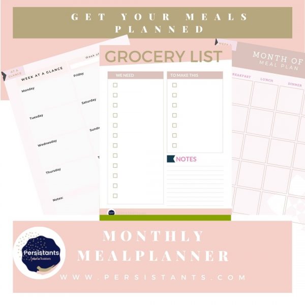 MONTHLY MEAL PLANNER PRINTABLE BUNDLE