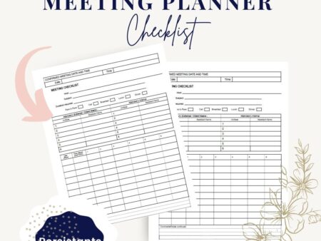 Your Meeting Planner Checklist Printable